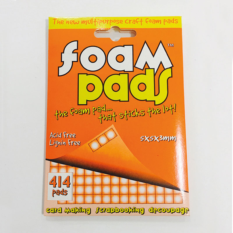 CLEARANCE! Foam Pads 414 white double sided pads (5mm x 5mm x 3mm) - create 3D effects