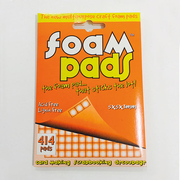 BACK IN STOCK! Foam Pads 414 white double sided pads (5mm x 5mm x 3mm) - create 3D effects