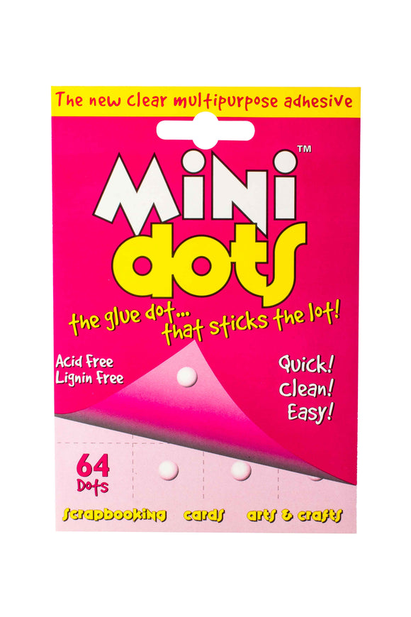 Mini Glue Dots - 64 x 6mm Sticky Dots