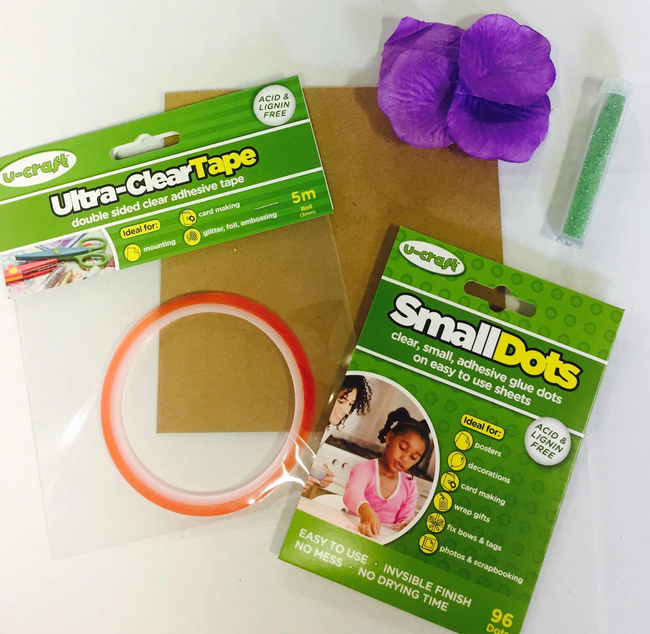 Small Glue Dots - 96 x permanent dots on perforated sheets