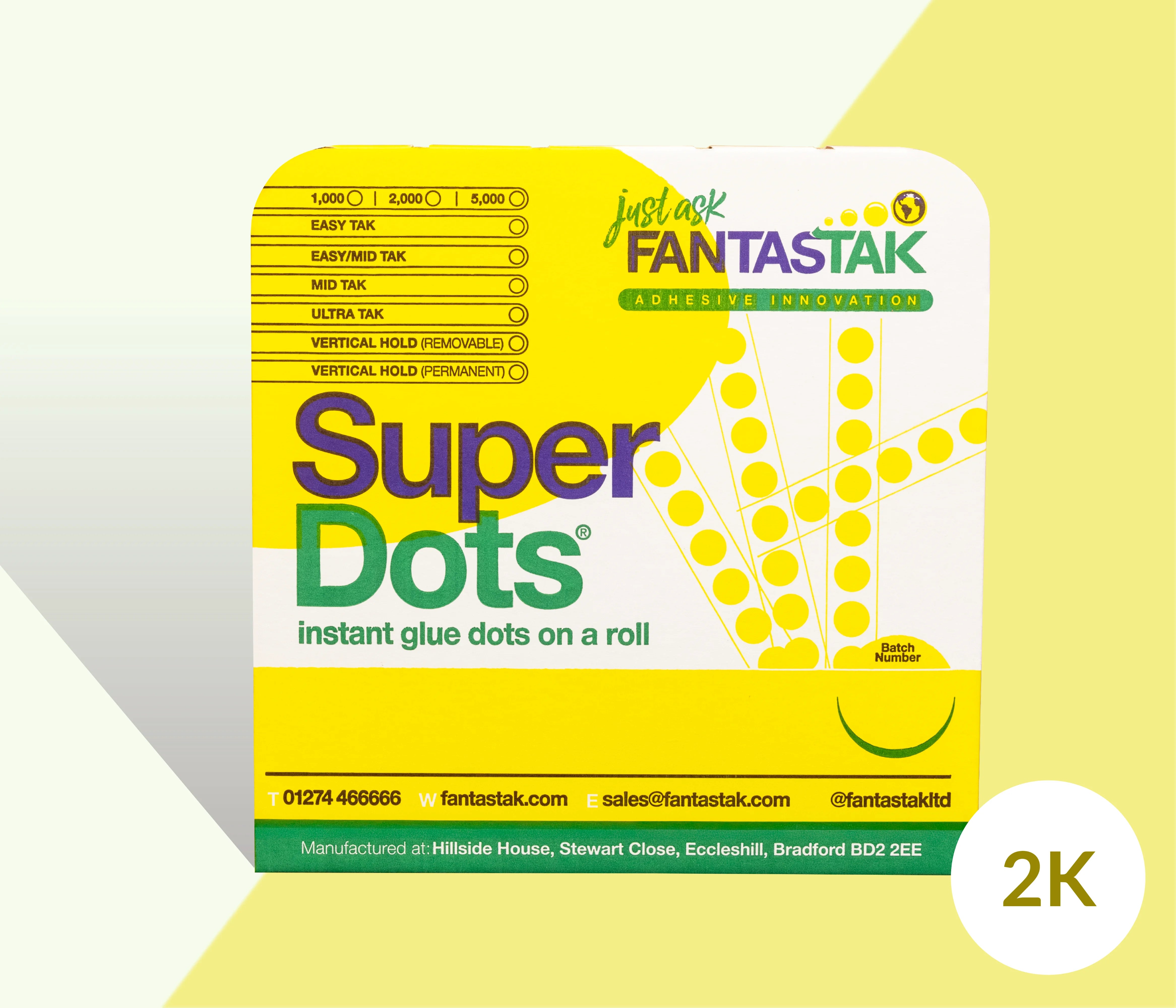 SuperDots Glue Dots (10mm) - 2000 dot roll