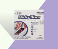 U-Wrap - Clear Extra Large 50mm Sticky Discs - 250 Disc Pack *BUY ONE GET ONE FREE *