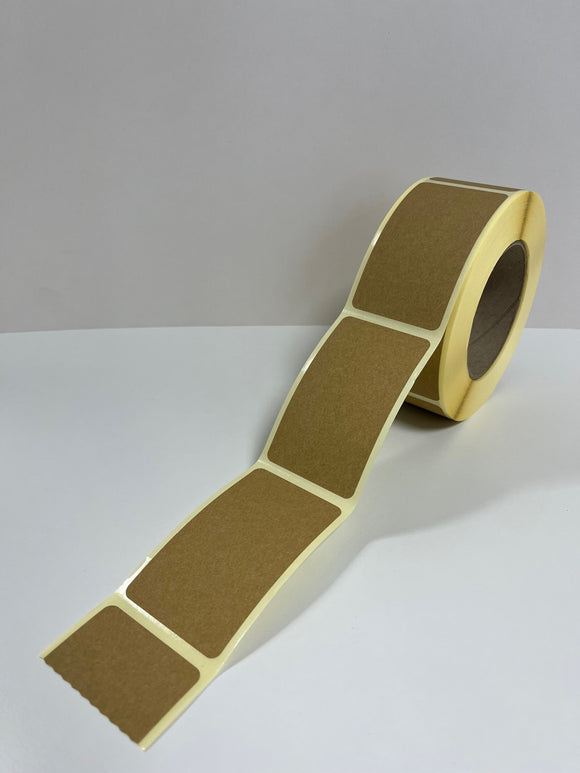 Kraft Paper Seals - 50mm x 88mm (1000 per Roll)