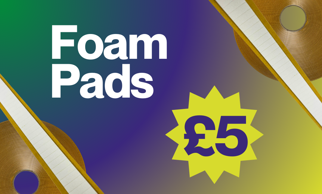 *Special Offer* Foam Pads - White, 12mm x 6mm x 2mm, 8K per roll