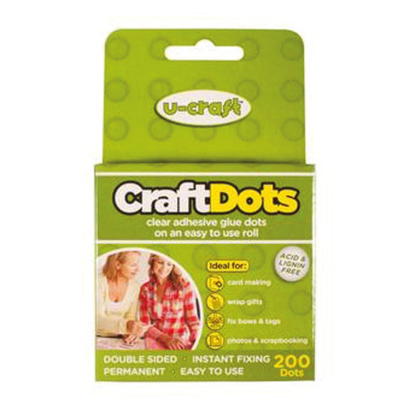 Glue Dots Clear Craft Adhesive Dots, 0.5 Inches, 200 Count, Size: 0200.000