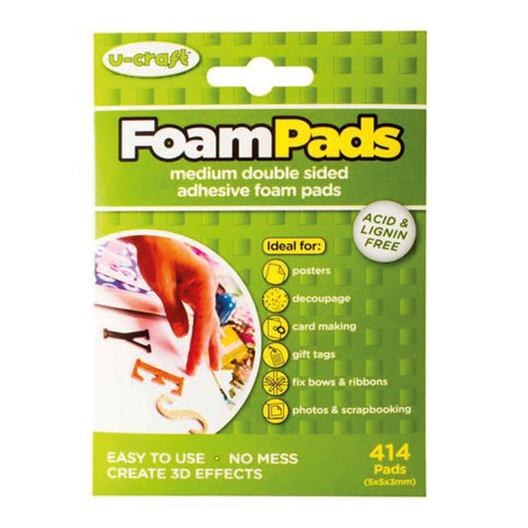 Foam Pads 414 white double sided pads (5mm x 5mm x 3mm) - create 3D effects