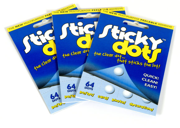 Sticky Dots Peelable - 3 pack Bundle