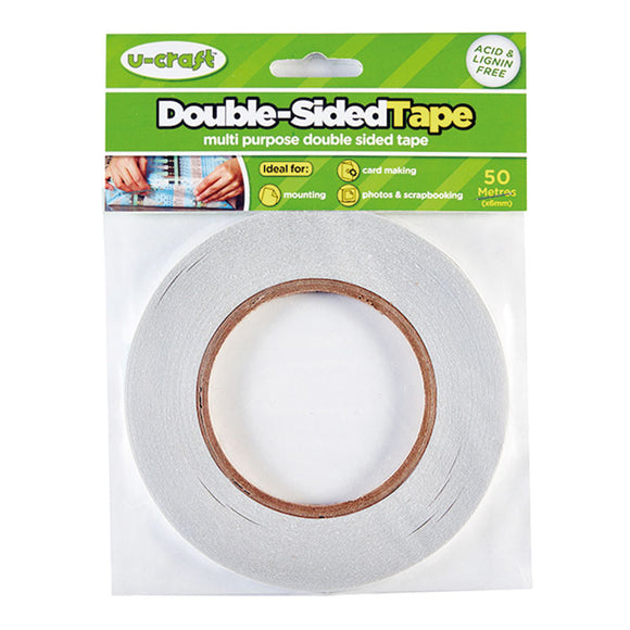 50 Metre Multi Purpose Double-Sided Sticky Tape 6mm Width