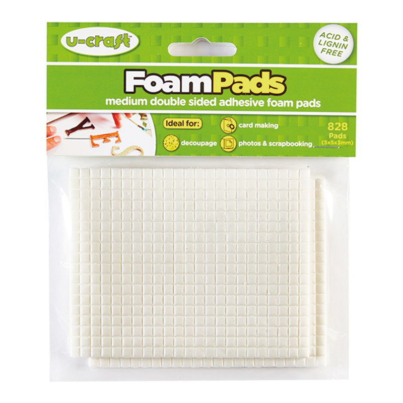Foam Pads 828 white double sided pads (5mm x 5mm x 3mm) - create 3D effects