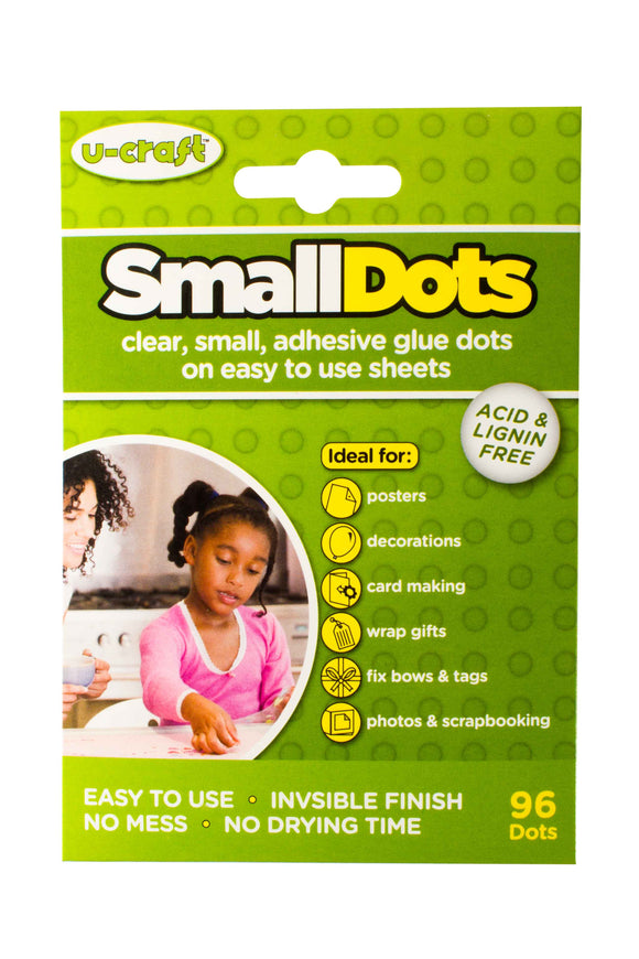 Small Glue Dots - 96 x permanent dots on perforated sheets