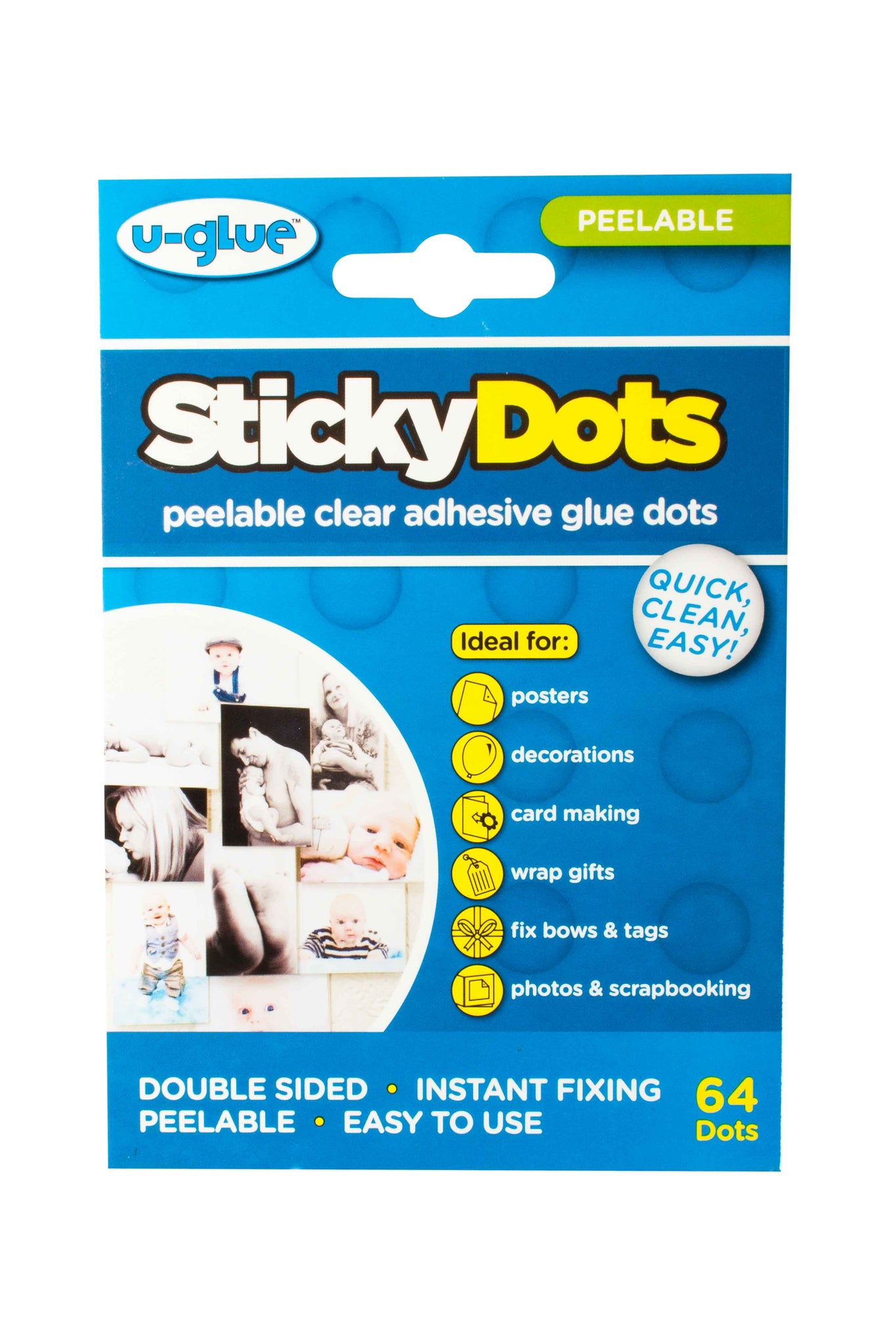 Glue Dots Double-Sided Adhesive Permanent All Purpose Dots 1/2