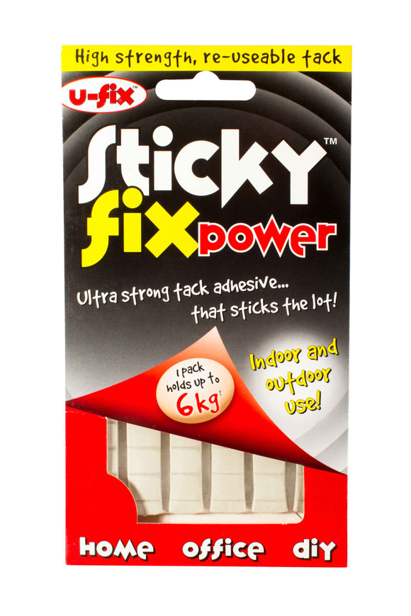 Sticky Fix Power - high strength re-useable tack - no need for nails or screws