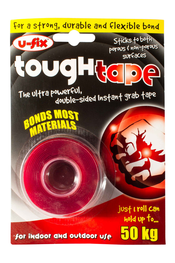 U-Fix Tough Tape - Ultra powerful, double sided, instant grab tape.