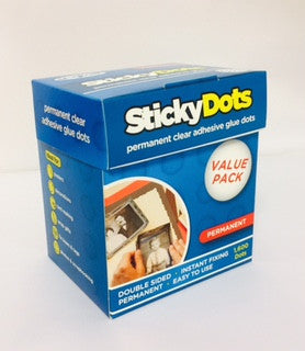 Sticky Dots VALUE PACK - 1600 x Permanent Glue Dots on Perforated Sheets